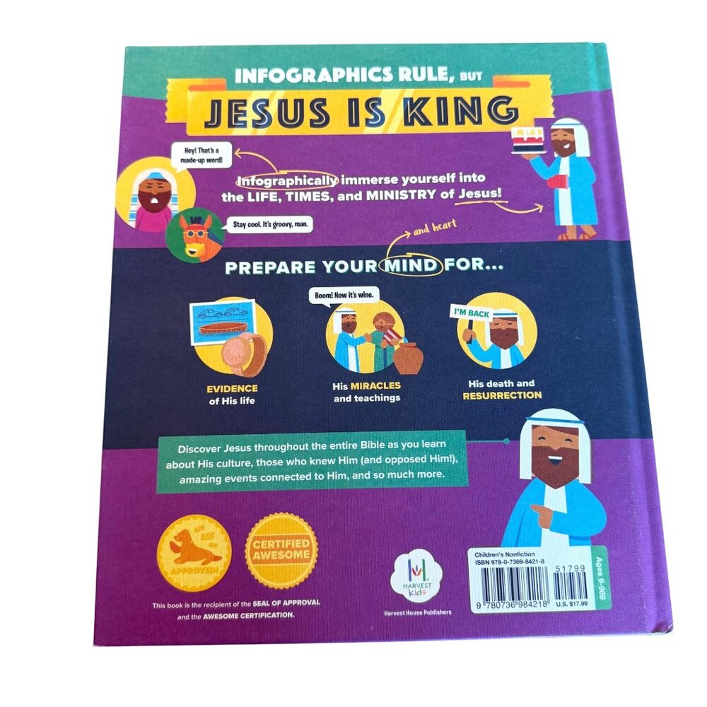 Bible Infographics for Kids Epic Guide to Jesus Harvest Kids Christian Book - Picture 5 of 5